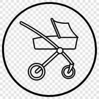 Baby Car Seat, Baby Stroller, Baby Walker, Jogging Stroller icon svg