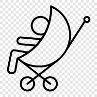 baby carriage, carriage, jogging stroller, tandem stroller icon svg