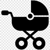 baby carriage, stroller, car seat, travel system icon svg