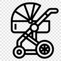 baby carriage, travel system, car seat, baby stroller icon svg