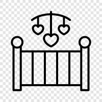 bebek karyolası, crib, toddler karyolası, bassinet ikon svg