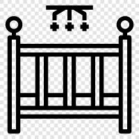 baby crib, toddler crib, youth crib, crib mattress icon svg