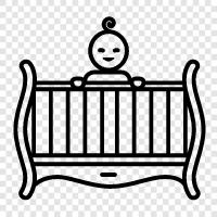 Baby crib, Crib, Newborn crib, Cot icon svg