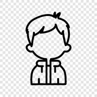 baby, child, teenager, young man icon svg