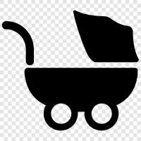 baby, carriage, travel, parents icon svg