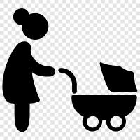 baby, carriage, pushchair, baby carrier icon svg