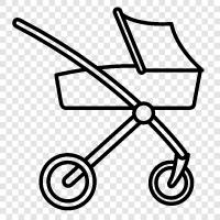 Baby stroller, Baby carrier, Car seat stroller, Double stroller icon svg