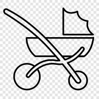 baby stroller, buggy, travel stroller, infant stroller icon svg