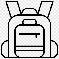 zurück zur Schule, Schulbedarf, Rucksack, Tote symbol