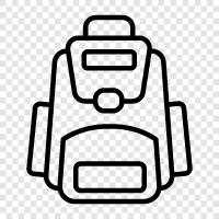 backpacker, rucksack, backpacking, campen symbol