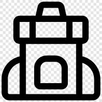 backpacking, travel backpack, hiking backpack, daypack icon svg