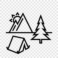 backpacking, hiking, camping gear, outdoors icon svg