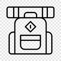 backpacking, hiking, camping gear, outdoors icon svg