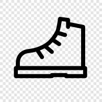 backpacking shoes, trail shoes, sneakers, boots icon svg