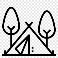 backpacking, hiking, nature, primitive icon svg