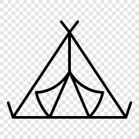 Rucksacktour, Wandern, Campingausrüstung, Zelte symbol