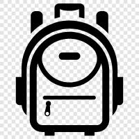 backpacks, textbooks, pens, paper icon svg