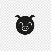 bacon, pigging out, pork, pig farmer icon svg