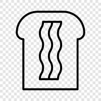 bacon on toast recipes, bacon on toast toppings, bacon on toast breakfast, Bacon on toast icon svg