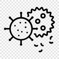 bacteria, viruses, sickness, flu icon svg