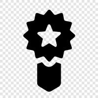 badge, award, certificate, commendation icon svg