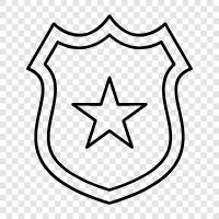 Badge, Polizei, Strafverfolgung, Polizist symbol