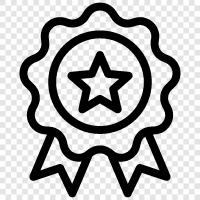 badges, awards, recognition, commemorative icon svg