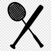 badminton equipment, badminton racket, badminton racquet, badminton and bat icon svg