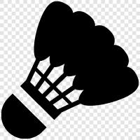 BADMINTON, SHUTTLECOCK, BALL, PLAY icon svg