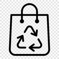 Bag Donation, Recycling, Waste Management, Reduce icon svg