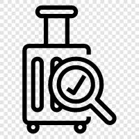 baggage check, luggage check, luggage handling, baggage handling icon svg
