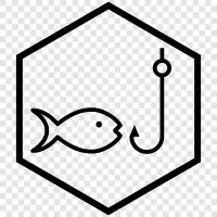 Bait, Lures, Rods, Reels icon svg