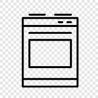 Bake, Roast, Microwave, Konveksiyon ikon svg