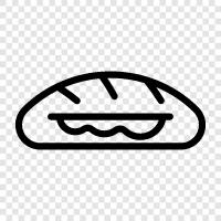 Bäckerei, Backwaren, Brotherstellung, Brötchen symbol