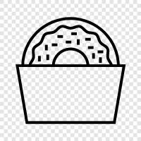 bakery, pastry, doughnut, fried icon svg
