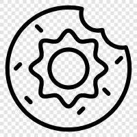 Bäckerei, Donut, Gebäck, Zucker symbol