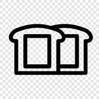 Ekmek, ekmek hamuru, ekmek makinesini, ekmek ruloları ikon svg