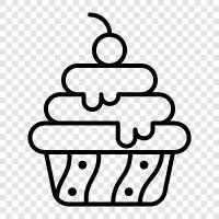 bakery, frosting, cake, decoration icon svg