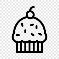 bakery, sweet, dessert, Cupcake icon svg