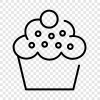 bakery, desserts, cake, icing icon svg