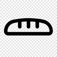 Bäckerei, Brotmacher, Brötchen, paniert symbol