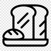 Bäckerei, Brötchen, Brotmacher, Brotteig symbol