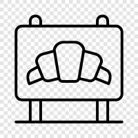 baking, croissants, éclairs, pain au chocolat icon svg