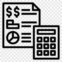 balance sheet, income statement, cash flow statement, financial statement icon svg