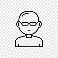 bald head, bald man syndrome, baldness, hair loss icon svg