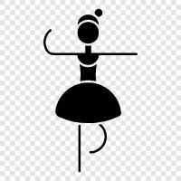 ballet, dancer, graceful, beautiful icon svg