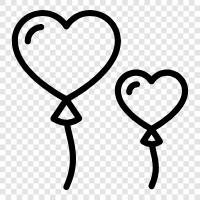 balloon, love, love hearts, Valentines day icon svg