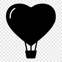 Balloon, Flying, Adventure, Fun icon svg