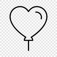 Balloon, Celebration, Love, Valentines icon svg