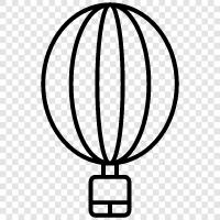 Balloon Ride, Air Balloon, Aerial View, Hot Air Balloon icon svg